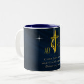 Männer-Fischer Zweifarbige Tasse (Vorderseite Links)