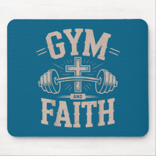 Männer Fitnessstudio Glaube Fitness christliches T Mousepad