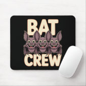 Männer Fledermaus-Crew lustige Cartoon fliegende N Mousepad (Mit Mouse)