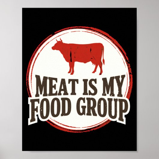 Männer Fleischfresser Fleisch ist Nahrungsmittelgr Poster (Vorne)