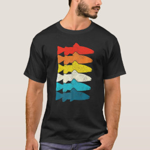 Männer Forelle Vintage Fisch Fliegenfischen Fische T-Shirt