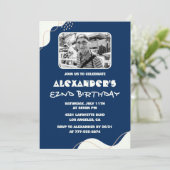 Männer Foto 82. Geburtstagseinladungen Einladung (Stehend Vorderseite)