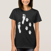 Männer Frauen 4 Pfoten 2 Fuß Ein TEAM lustige Hund T-Shirt (Vorderseite)