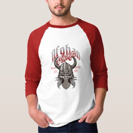 Männer/Frauen Afghanischer Wikinger Design T-Shirt (Vorderseite)