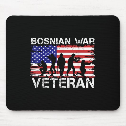 Männer Frauen Bosnier Krieg Veteran Mousepad (Vorne)