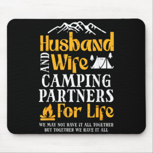 Männer Frauen Ehemann Ehefrau Camping Partner Paar Mousepad