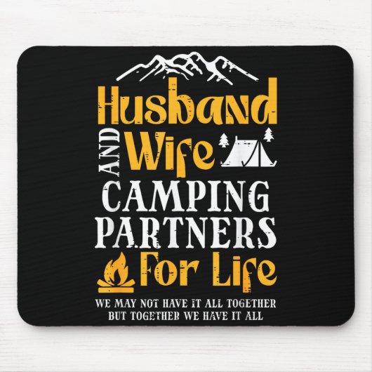 Männer Frauen Ehemann Ehefrau Camping Partner Paar Mousepad (Vorne)