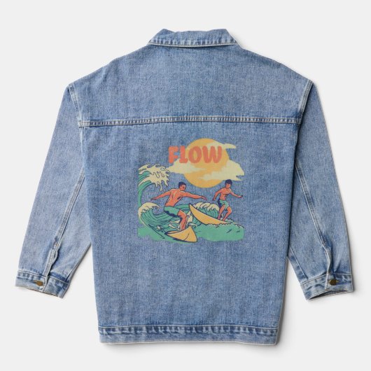 Männer/Frauen Energy Flow Denim Jacke (Rückseite)