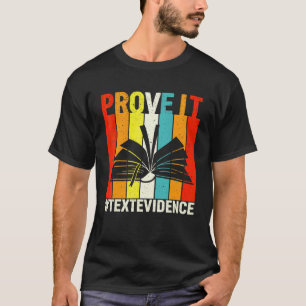 Männer Frauen Englischlehrer Vintage Beweise Text T-Shirt