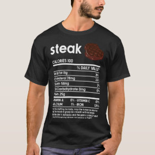 Männer Frauen Erntedank Food Shirts, Steak Nutriti T-Shirt