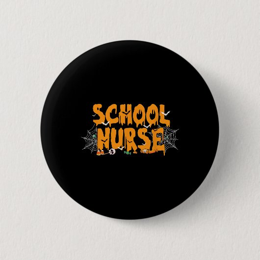 Männer Frauen Frauensprachliche Halloween-Schulkra Button (Vorderseite)