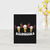 Männer Frauen Funny Deer Rentier Bier Weihnachtsge Karte (Gelbe Blume)