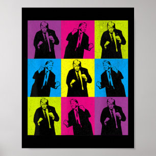 Männer Frauen glücklich Trump tanzende Pop Art Tru Poster