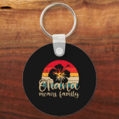 Männer Frauen Hawaiian Ohana Meetings Family Summe Schlüsselanhänger (Vorderseite)