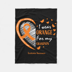 Männer Frauen ich trage Orange für meine Entenson Fleecedecke
