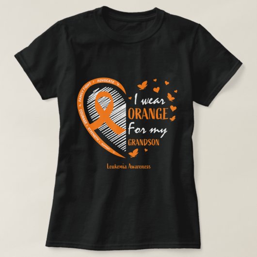 Männer Frauen ich trage Orange für meine Entenson T-Shirt (Design vorne)
