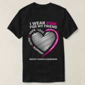 Männer Frauen ich trage rosa wegen Brustkrebs mein T-Shirt (Design vorne)