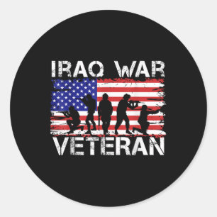 Männer Frauen Irak Krieg Veteran Runder Aufkleber