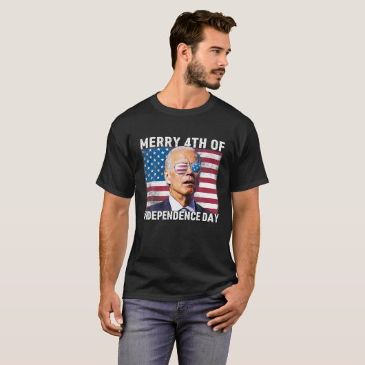 Männer Frauen Joe Biden verwirrte fröhliche 4. Std T-Shirt (Vorne ganz)