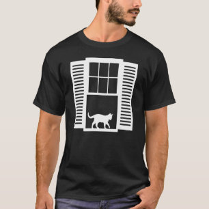 Männer Frauen katzen auf dem Fenster T-Shirt