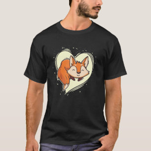 Männer Frauen Kinder Fox Herz-Tier-Furcht 1 T-Shirt