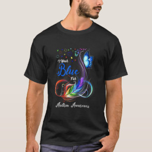 Männer Frauen Kinder ich trage Blau für Autismus B T-Shirt