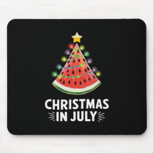 Männer Frauen Kinder Weihnachten im Juli Wassermel Mousepad