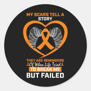 Männer Frauen meine Narben erzählen eine seltsame  Runder Aufkleber