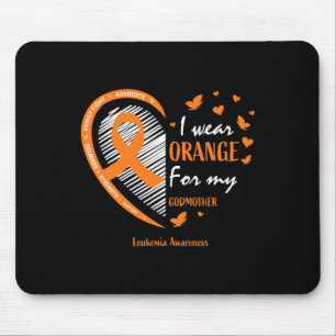 Männer Frauen Orange für meine Mutter Leukämie tra Mousepad