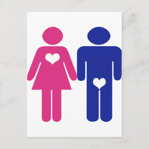 Männer Frauen Postkarte