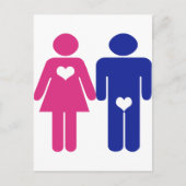 Männer Frauen Postkarte (Vorderseite)