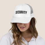 Männer Frauen Schwarz-weiße benutzerdefinierte Tex Truckerkappe<br><div class="desc">Fügen Sie Image Company Logo Text hier Modernes elegantes Template Herren's Women's Unisex Security Mitglied Schwarz-weiß Baseball Cap / Trucker Hat.</div>