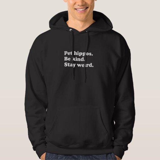 Männer Frauen Teens Boys oder Mädchen Funny Hippos Hoodie (Vorderseite)