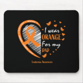 Männer Frauen Vater ich trage Orange für meinen Va Mousepad (Vorne)