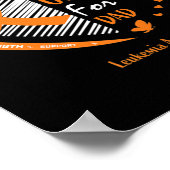 Männer Frauen Vater ich trage Orange für meinen Va Poster (Ecke)