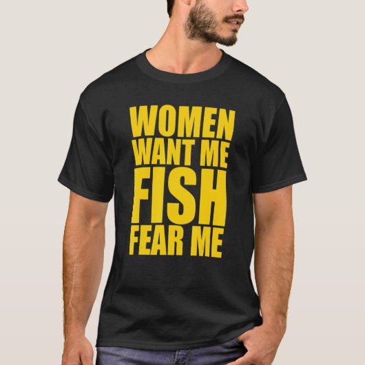 Männer Frauen Wollte mir Fisch Angst mich T-Shirt (Vorderseite)
