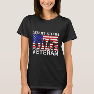 Männer Frauen Wüstenschild Vet Wüstensturm Veteran T-Shirt