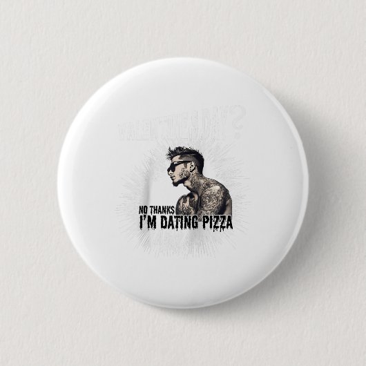 Männer für Anti-Valentinstag Tattoooid Single Man Button (Vorderseite)