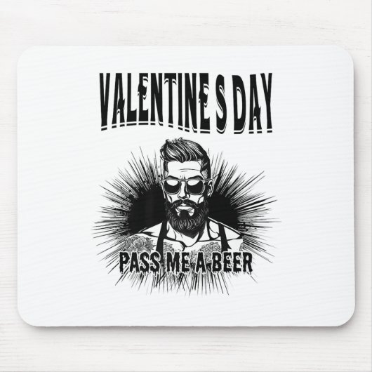 Männer für Anti-Valentinstag Tattoooid Single Man Mousepad (Vorne)