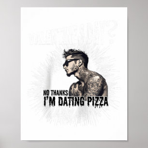 Männer für Anti-Valentinstag Tattoooid Single Man Poster