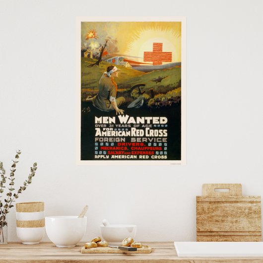 Männer für den Auswärtigen Dienst des Roten Kreuze Poster (Küche)