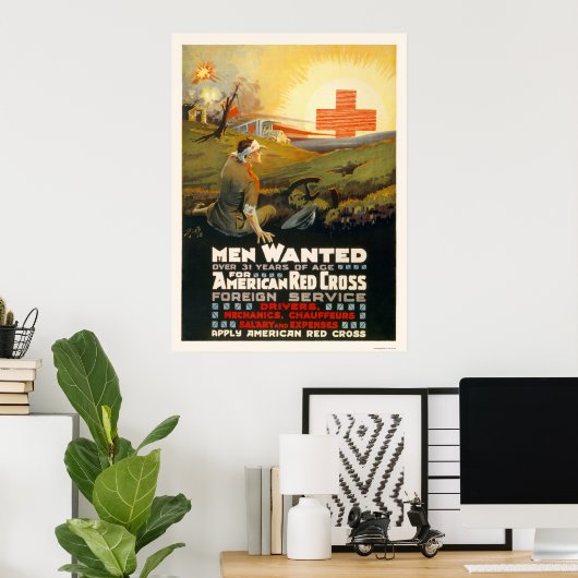 Männer für den Auswärtigen Dienst des Roten Kreuze Poster (Heimbüro)