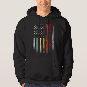 Männer für die beste Onkel der Welt je US-Flagge Hoodie