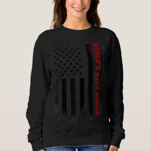 Männer für die beste Onkel der Welt je US-Flagge Sweatshirt