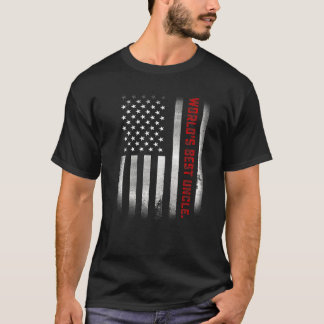 Männer für die beste Onkel der Welt je US-Flagge T-Shirt