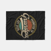 Männer für Großvater 2026 beworben Fleecedecke (Vorderseite (Horizontal))