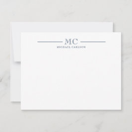 Männer für klassische Monogramm-Stationery Mitteilungskarte