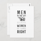 Männer für links, weil Frauen immer Recht haben Postkarte (Vorne/Hinten)