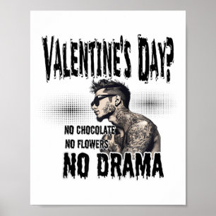 Männer für tattoisierten Single Mann, gekleidet Ma Poster