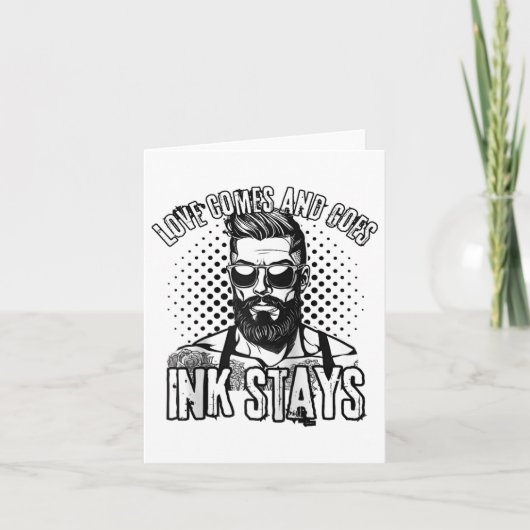 Männer für Valentinstag Tattoooid Single Männer Karte (Vorderseite)